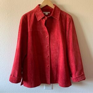 Pendelton Red Suede Leather Jacket Women's Sz Medium